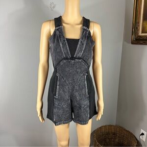 Sewn+Seen Black Washed Denim Romper Women’s Size Small